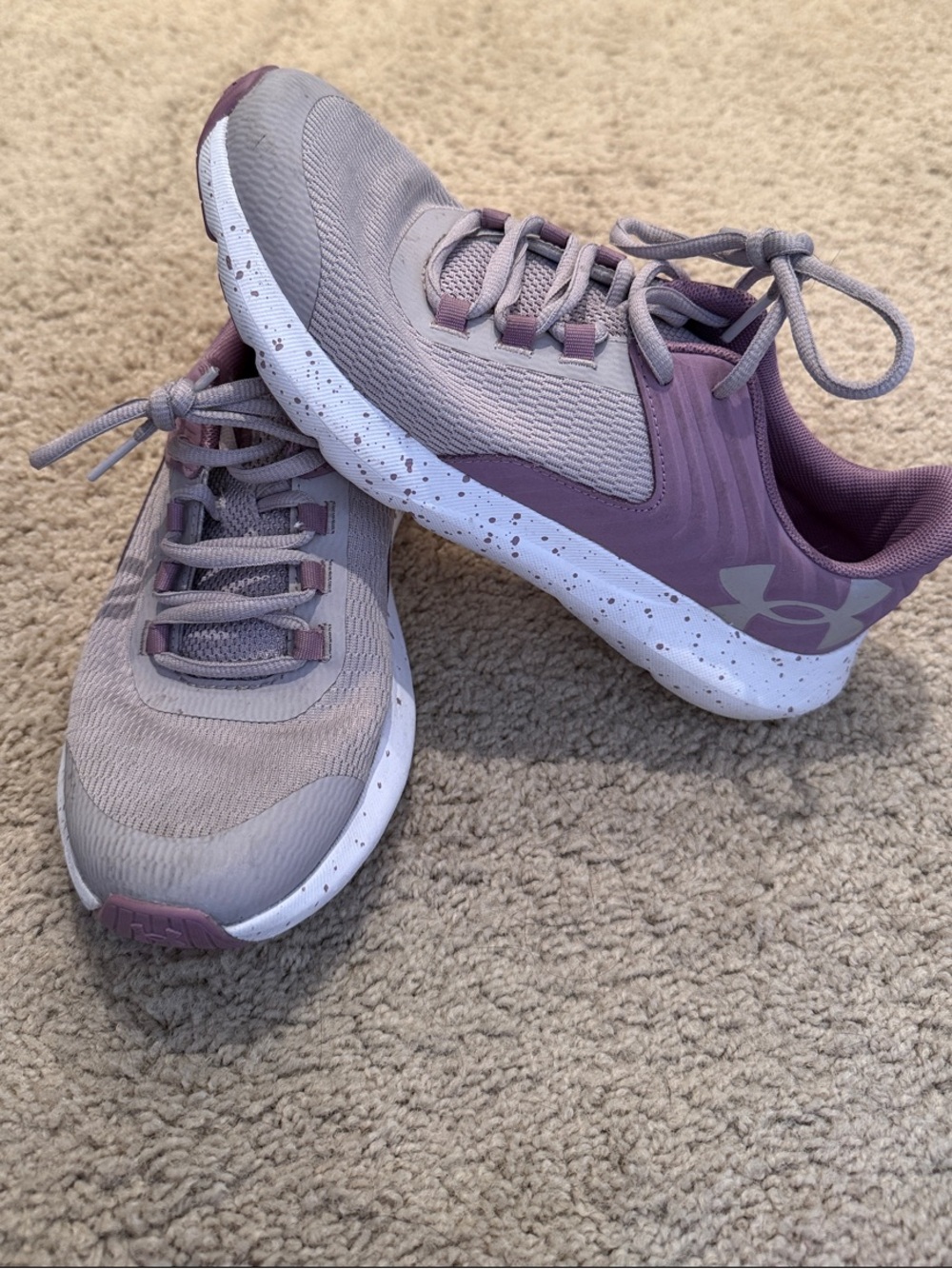 Under Armour Women's Lavender and Purple Athletic Sneakers - Picture 3 of 5